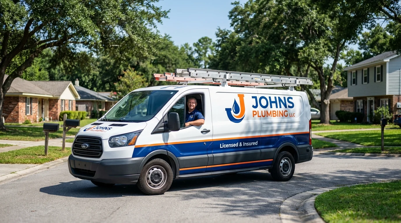 Johns Plumbing LLC service van in Indian Hills, CO
