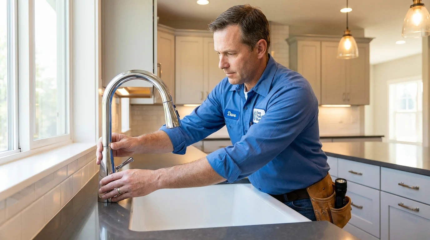 Kitchen faucet installation by Johns Plumbing LLC in Indian Hills
